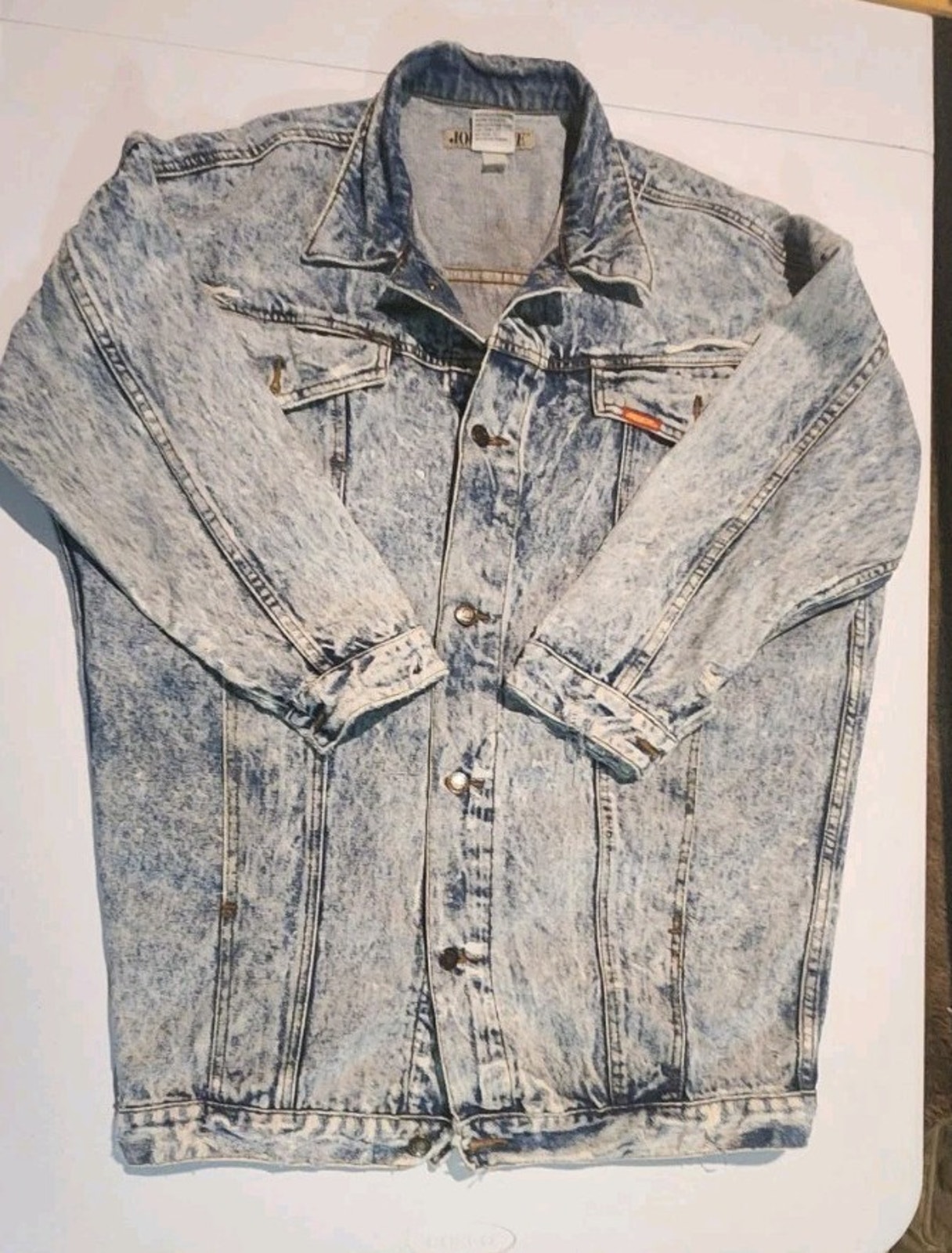 Vintage Jordache Denim Jacket Womens Small Acid Wash Oversize Cotton 90s Retro